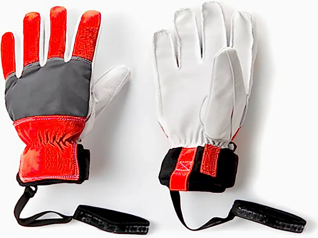 Bileklik ipli aparatlı kayak eldivenleri